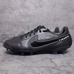 NIKE Tiempo Legend 9‎ Elite FG Soccer Cleats Mens 6.5 Womens 8 Black Blue